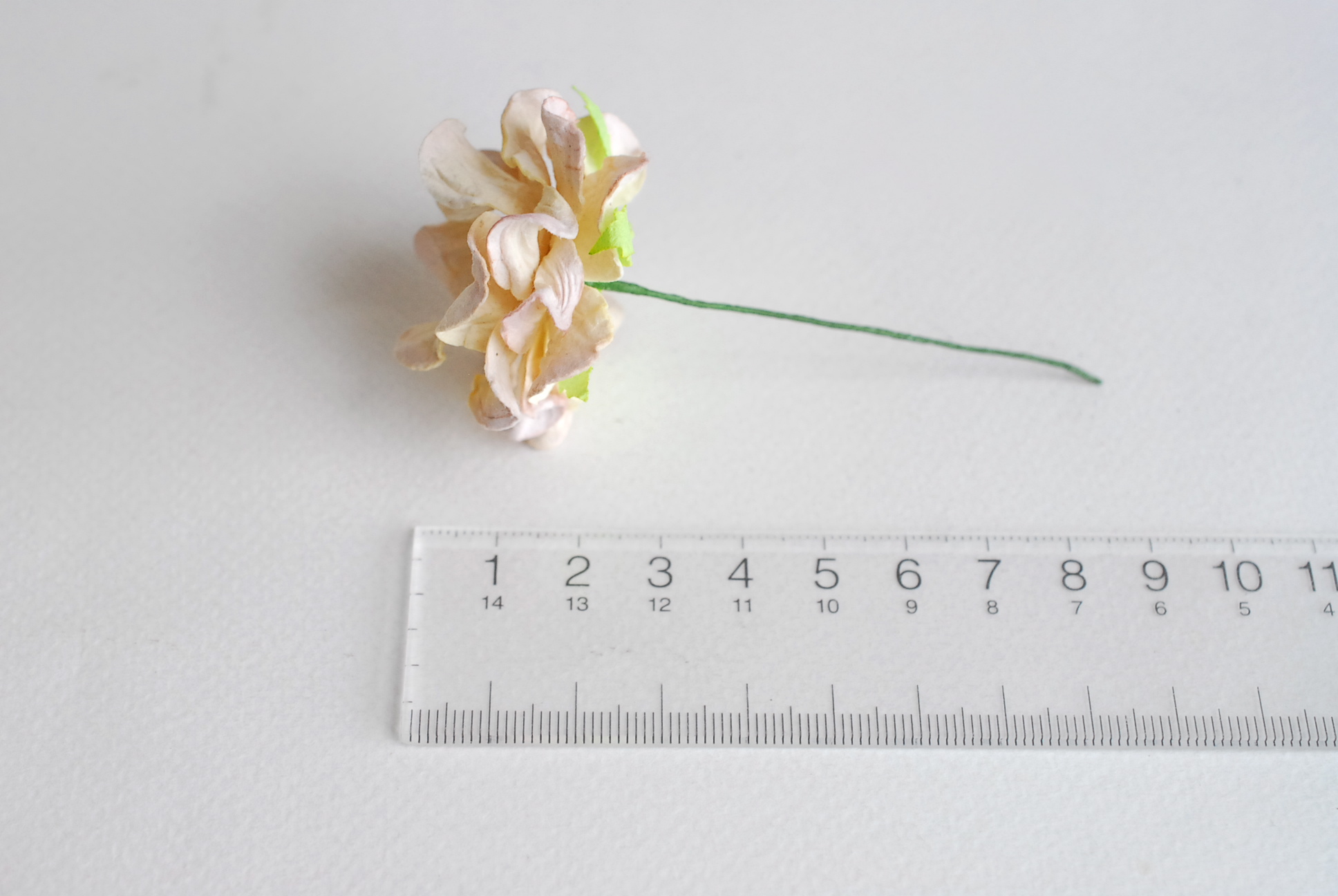 ดอกไม้กระดาษสา ราคาส่ง, ดอกการเดนเนียกระดาษสา ดอกไม้ประดิษฐ์ ตกแต่งงานแต่งงาน ประดิษฐ์ข้อมือเพื่อนเจ้าสาว ขนา่ด 3.5 cm., สำหรับของชำร่วย, งานแต่งงาน, ดอกไม้ทำข้อมือเจ้าสาว สีครีมปัดม่วงอ่อน จำนวน 25 ดอก Paper flower,25 Pieces mulberry gardenia flowers sup