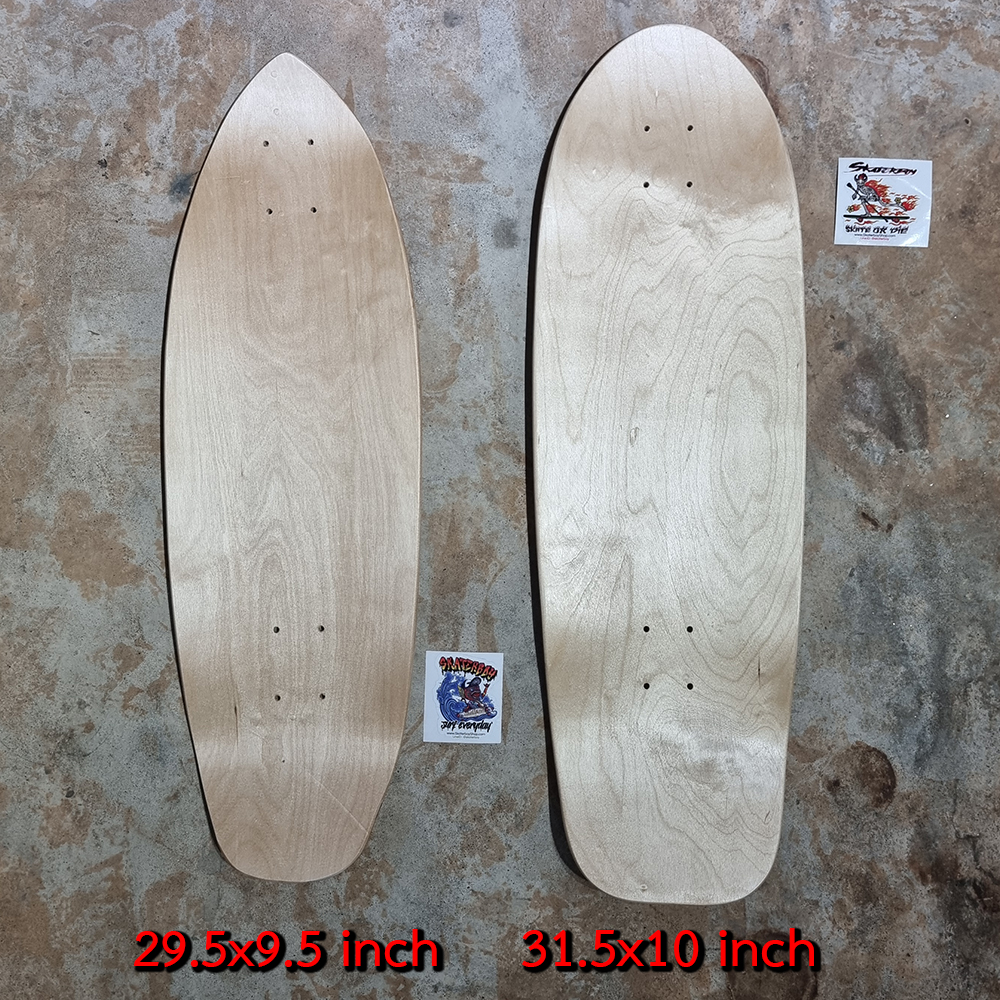 [0301] บอร์ดไม้ surf skate มี tail มี nose มี concave 29.5" 31.5" เคิฟเยอะ แผ่นเล็ก สเนปมันส์