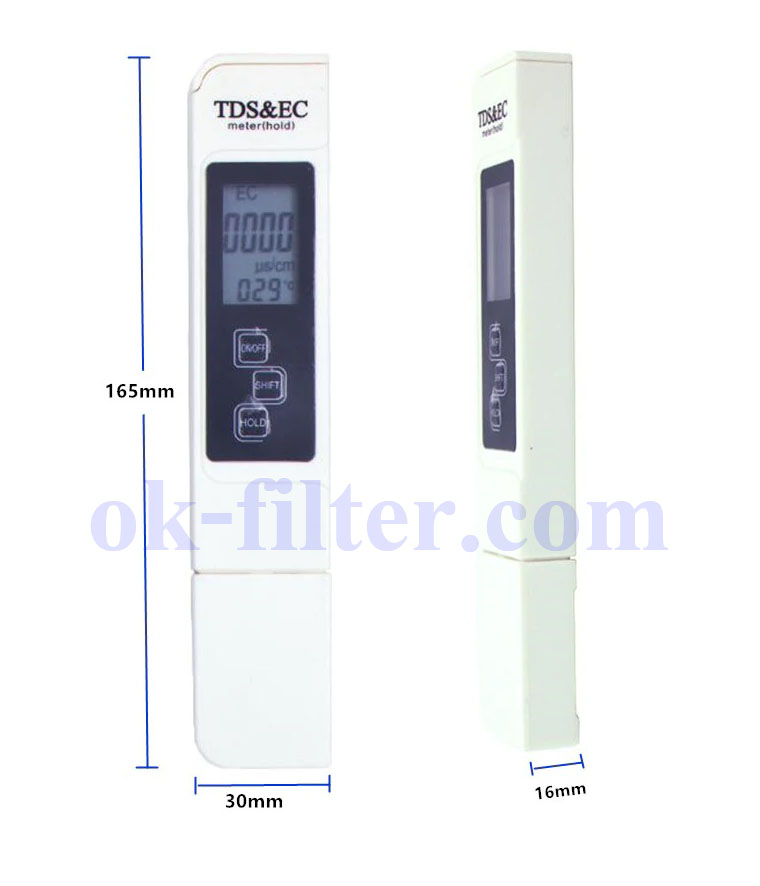 ปากกา TDS & EC Meter วัดสารละลายรวมในน้ำ, การนำไฟฟ้า และอุณหภูมิ
