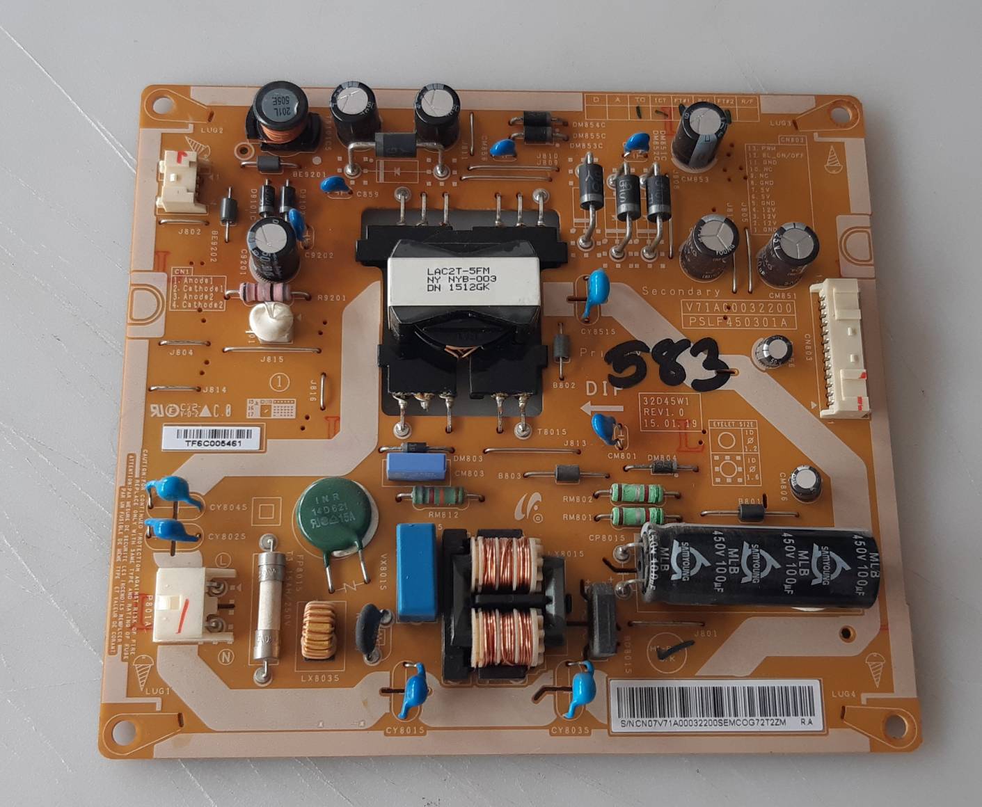 อันที่ 583 TOSHIBA 32L2550VT ซัฟฟลาย V17A00032200 ดีเทสแล้ว
