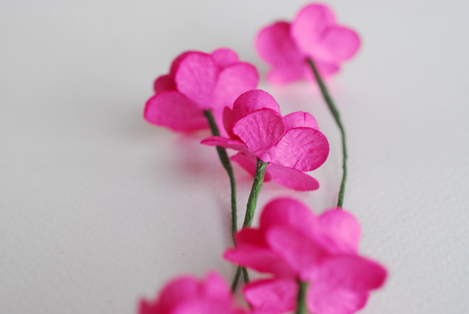 ดอกไม้กระดาษสา ดอกซากุระกระดาษ ดอกไม้กระดาษสาราคาส่ง ดอกไม้กระดาษสำหรับตกแต่งของชำร่วย งานแต่งงาน ทำช่อดอกไม้ติดอกเจ้าบ่าว ข้อมือดอกไม้เจ้าสาว ขนาด2.5 cm. 50 ดอก สีชมพูบานเย็น Paper flowers supplies: DIY wedding tools Cherry blossom (Sakura) 50 pcs. size