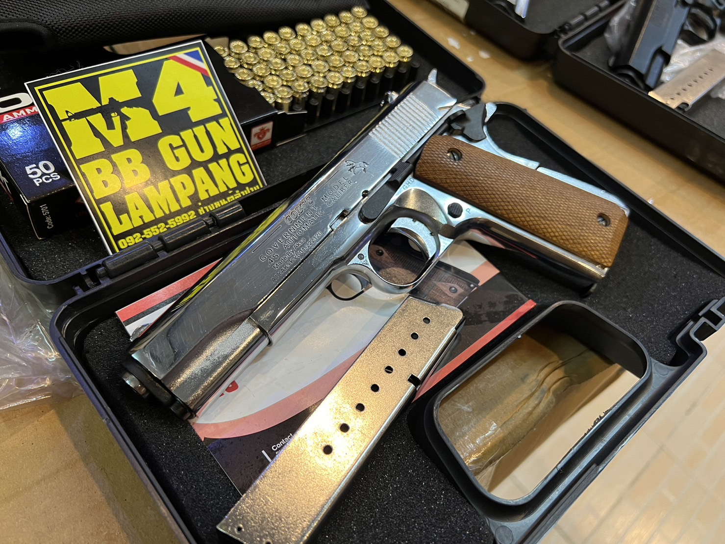 AKSA COLT 1911 ลาย Government สีเงินเงา