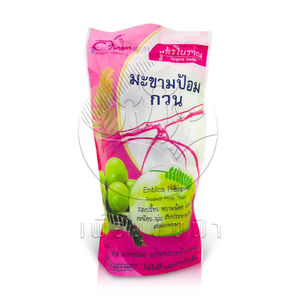 803 [อมาลิกา] มะขามป้อมกวน ซองชมพู 140g. "เจ"