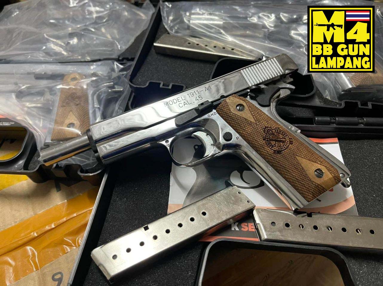 AKSA COLT 1911 ลาย Spring Field สีเงินเงา