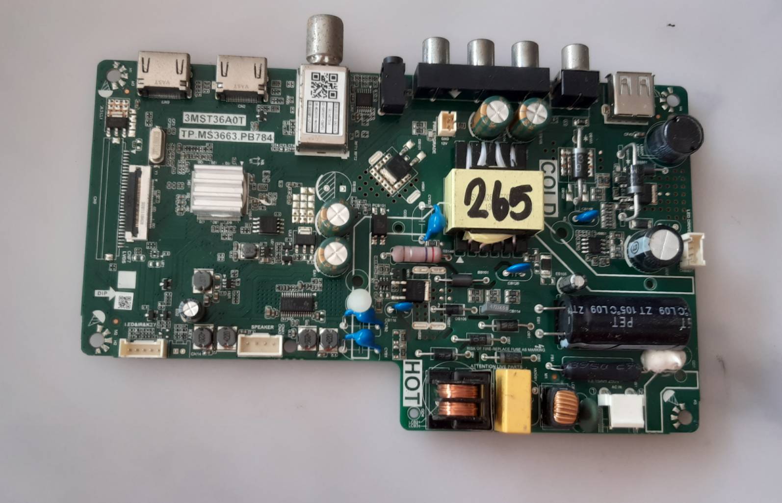 อันที่ 265 TCL 32D2940 ซีสเตร็ม 3MST36A0T TP.MS3663.PB784 ดีเทสแล้ว