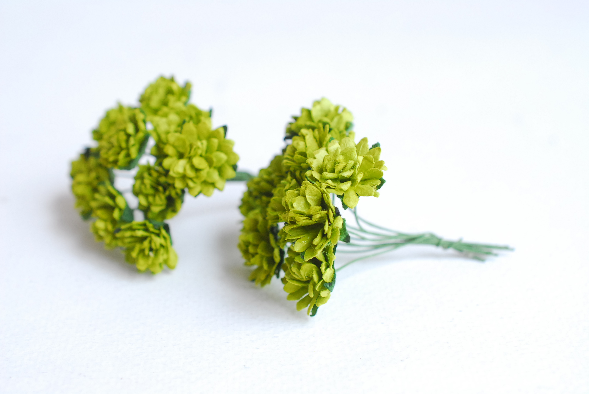 ดอกไม้ประดิษฐ์, ดอกไม้กระดาษสา, ดอก gypsophila, ดอกยิปโซ งานประดิษฐ์ตกแต่งของชำร่วย, ดอกไม้ทำพานพุ่ม,พานพวงมาลัย, พานรับไหว้, ขนาด 1.5 cm. สีเขียว สำเนา