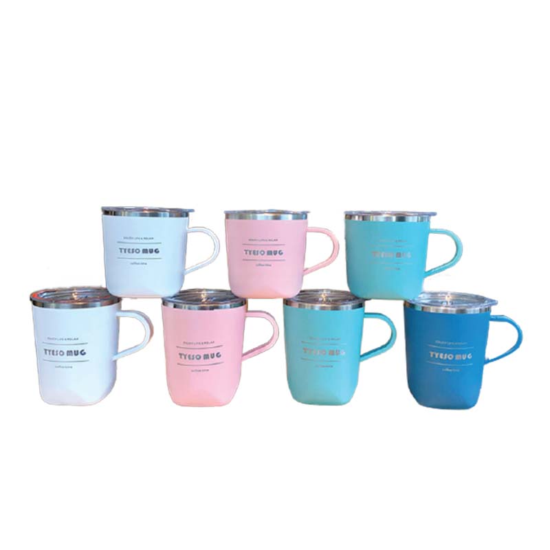 แก้วมัคมีหูจับ พร้อมฝาปิดเลื่อนปิดได้ 300 ml.