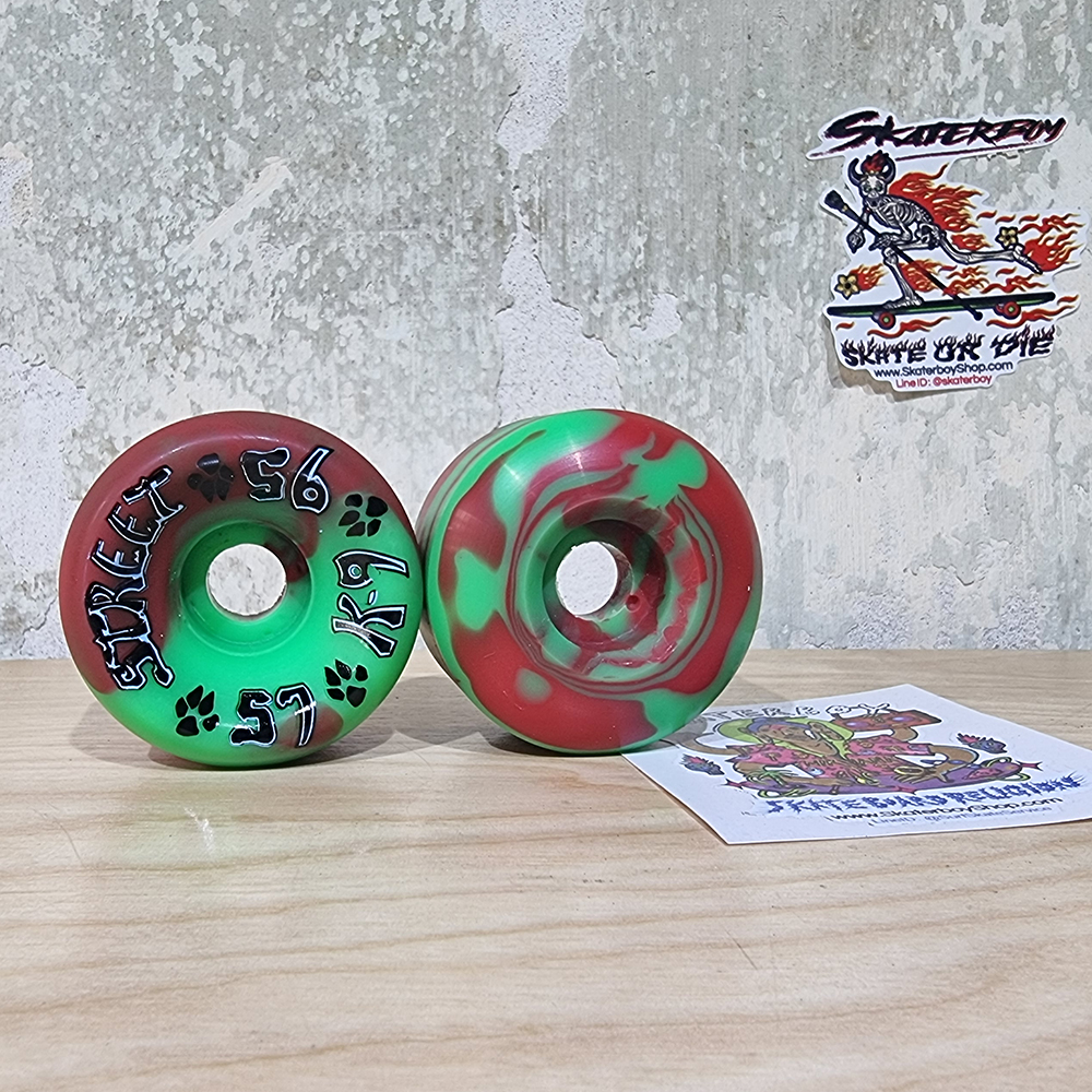 [0315][US] ล้อสเก็ตบอร์ด Dogtown K9 swirl ขนาด 57mm 95A 97A 99A แบ่งขาย FREE ลูกปืนล้อสเก็ตบอร์ด Abec7