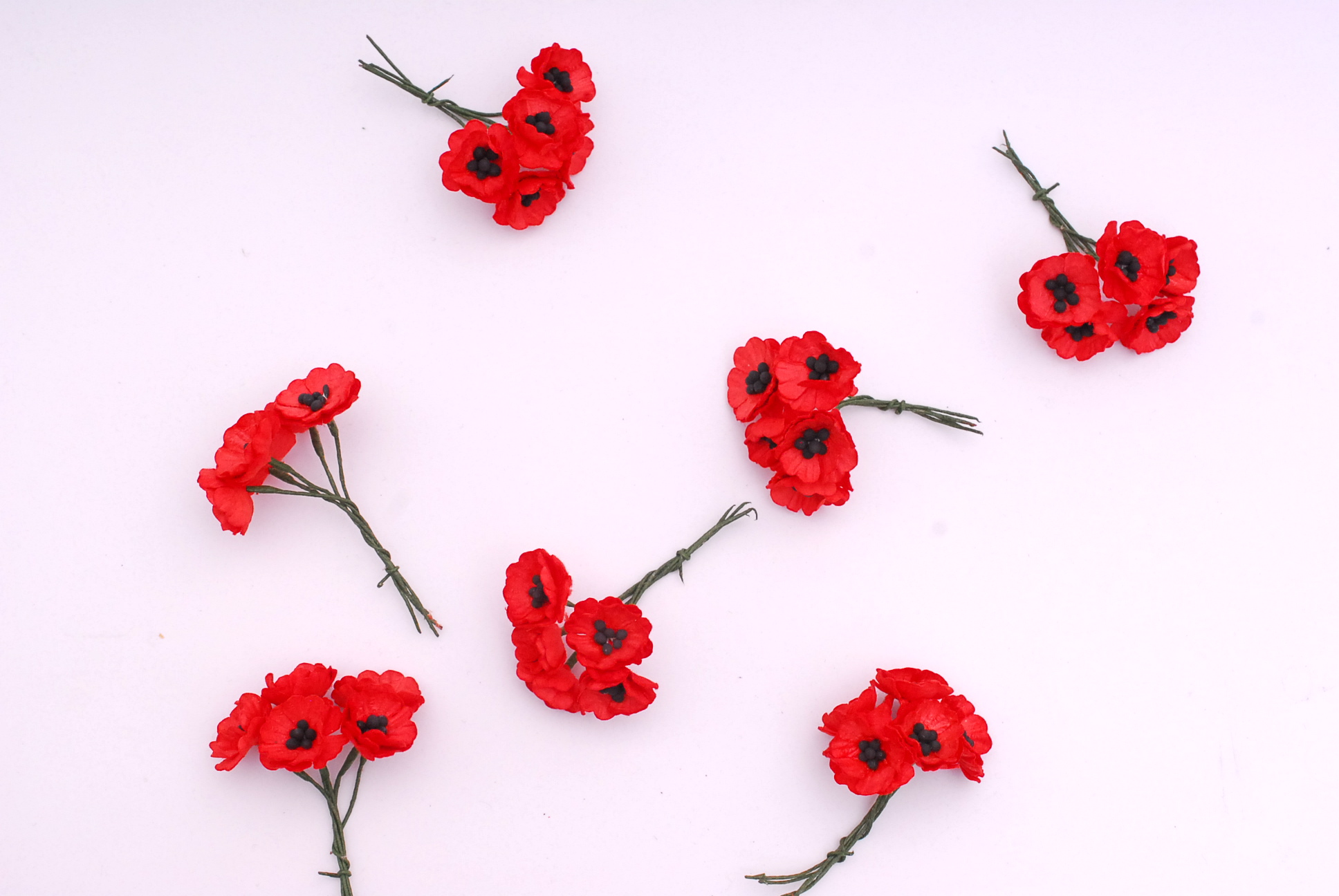 ดอกไม้กระดาษสา ดอกไม้กระดาษสา จตุจักร งานประดิษฐ์ ดอกไม้ทำข้อมือเพื่อนเจ้าสาว แต่งงาน,Red Poppy, ดอกไม้กระดาษ poppy สีแดง Red colorขนาด 2.00 cm. สำเนา