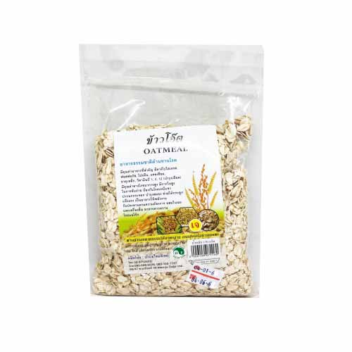 510 [บ้านไทยทิพย์] ข้าวโอ๊ตอบ (Oatmeal) 400g. "เจ"