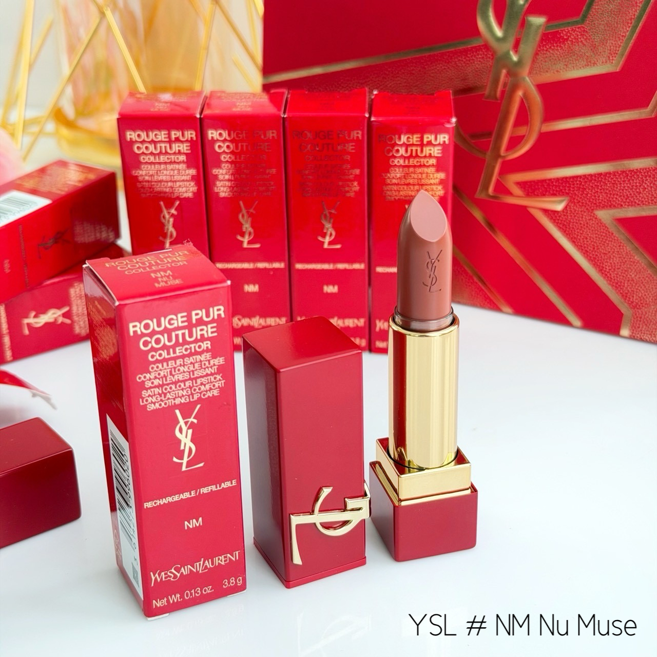 ลิปสติก YSL Rouge Pur Couture Lipstick 3.8g # NM Nu Muse Limited Pack.