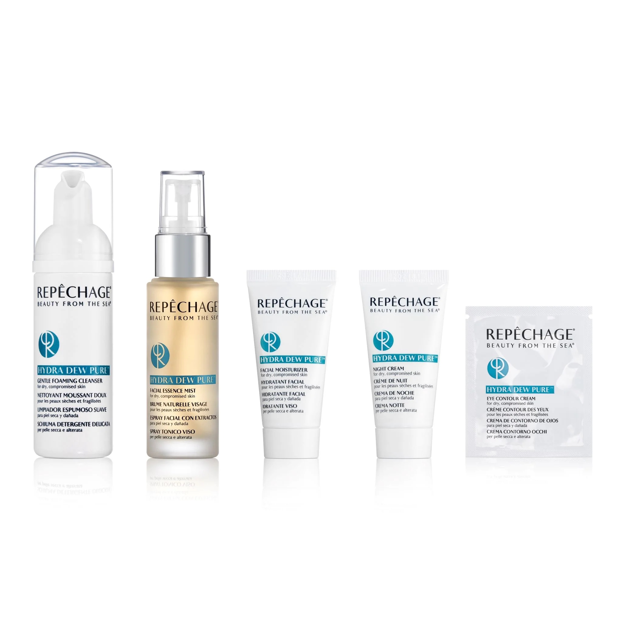 Repechage Hydra Dew Pure Starter Collection (Dry, Compromised Skin) เซ็ทบำรุงผิวขนาดทดลองสำหรับผิวผสมไปทางแห้ง 0 กก.
