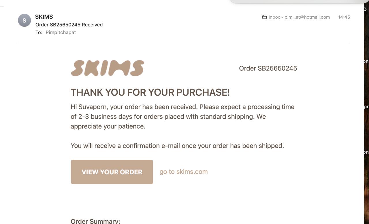 Skims Order #2xAnna 0 กก.