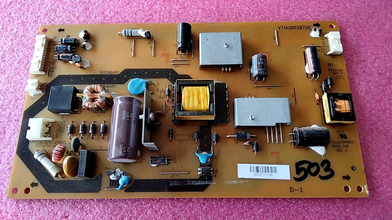 อันที่ 503 TOSHIBA 29P1300VT ซัฟฟลาย V71A00028700 ดีเทสแล้ว