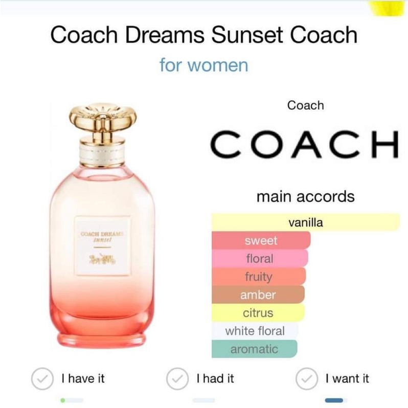 COACH Dreams Sunset EDP แบ่งขาย