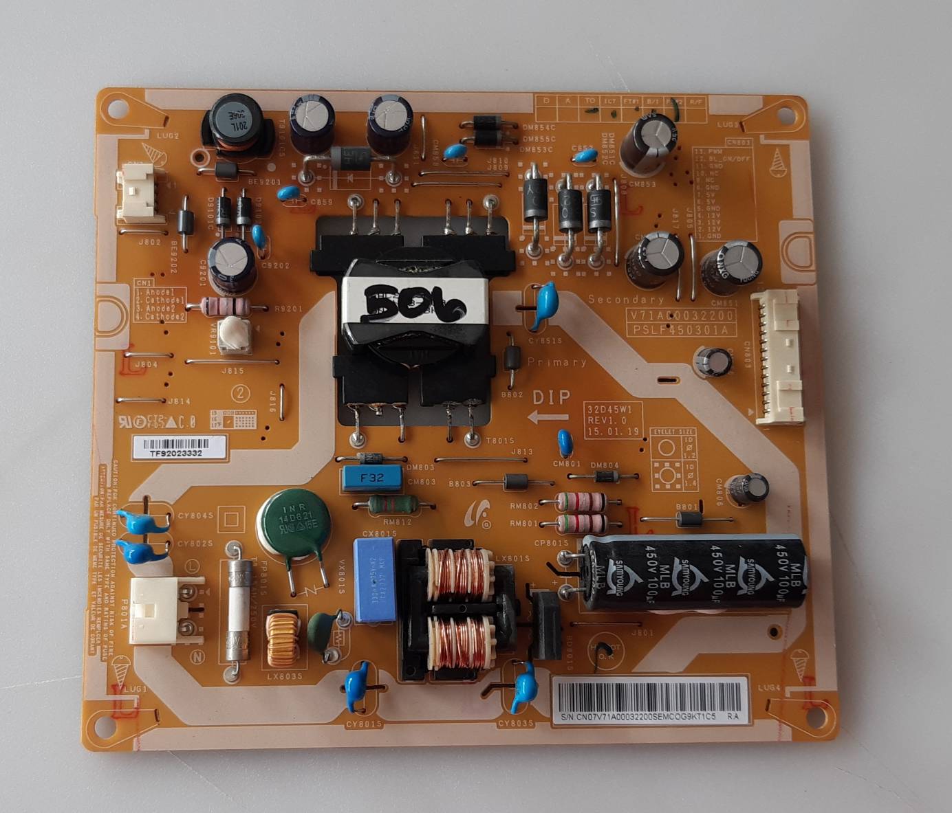 อันที่ 506 TOSHIBA 32L2550VT ซัฟฟลาย V71A00032200 ดีเทสแล้ว