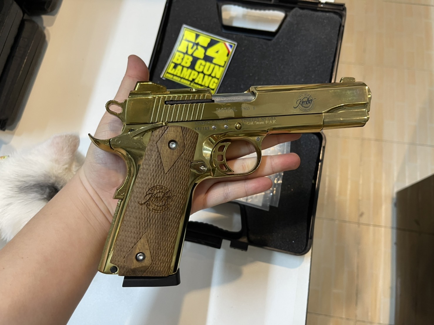 KUZEY M1911 ลาย KIMBER SHOP ลำกล้อง 5" สีทอง