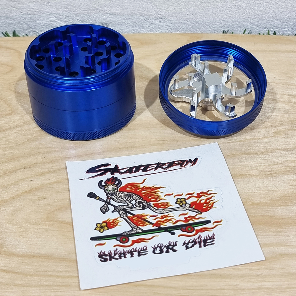 [1002] Aluminum Grinder ขนาด 63mm 3ชั้น มือหมุน ที่บดสมุนไพร เครื่องบดสมุนไพร บดกาแฟ ไกเดอร์บด