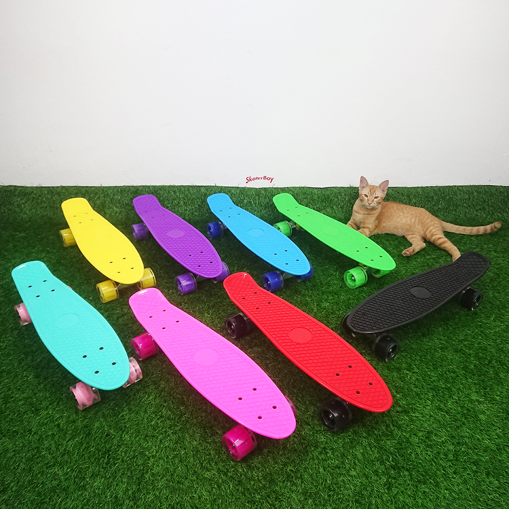 0202 Kid Skateboard ทรงเพนนี ล้อมีไฟ เลือกได้8สี น้ำหนักไม่เกิน 100kg
