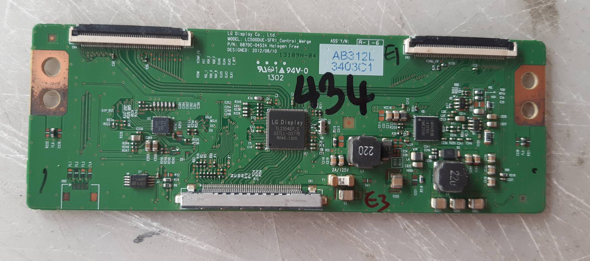 อันที่ 434 LG 42LA6130 ทีคอน 6870C-0452A ดีเทสแล้ว ขาย 650 บาท