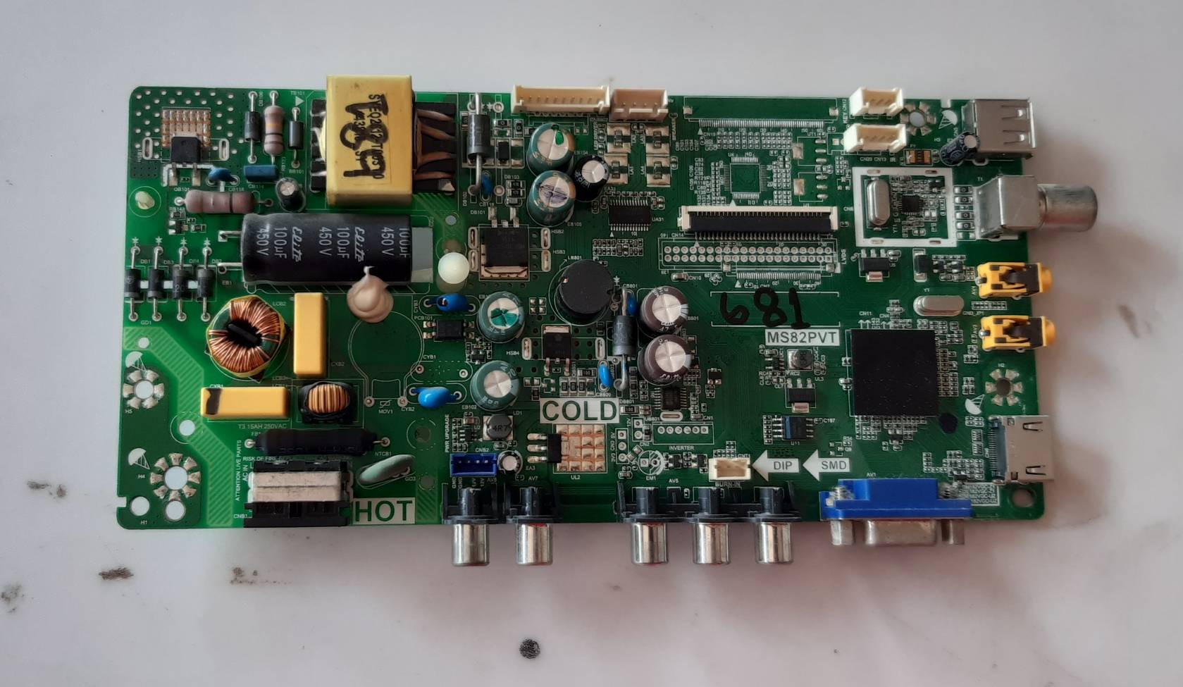 อันที่ 681 TCL 32D2700 ซีสเตร็ม MS82PVT TP.MS518VG.PB77 30PIN ดีจอแตก