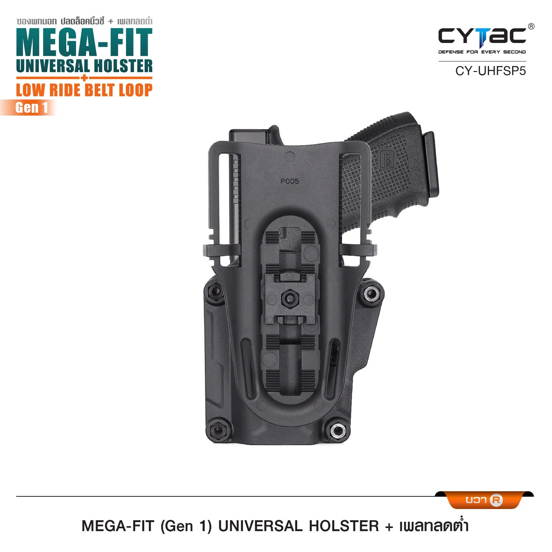 ซอง Megafit + เพลทลดต่ำ Cytac (K950)