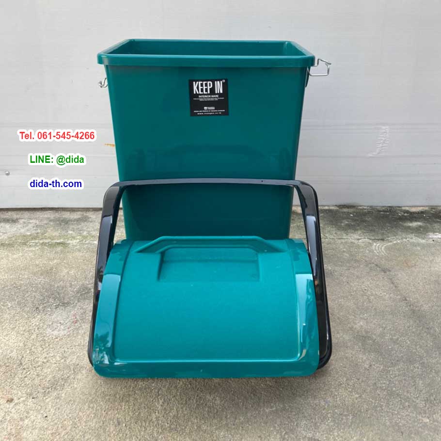 ถังขยะทรงเหลี่ยม ฝาแกว่ง 40 ลิตร