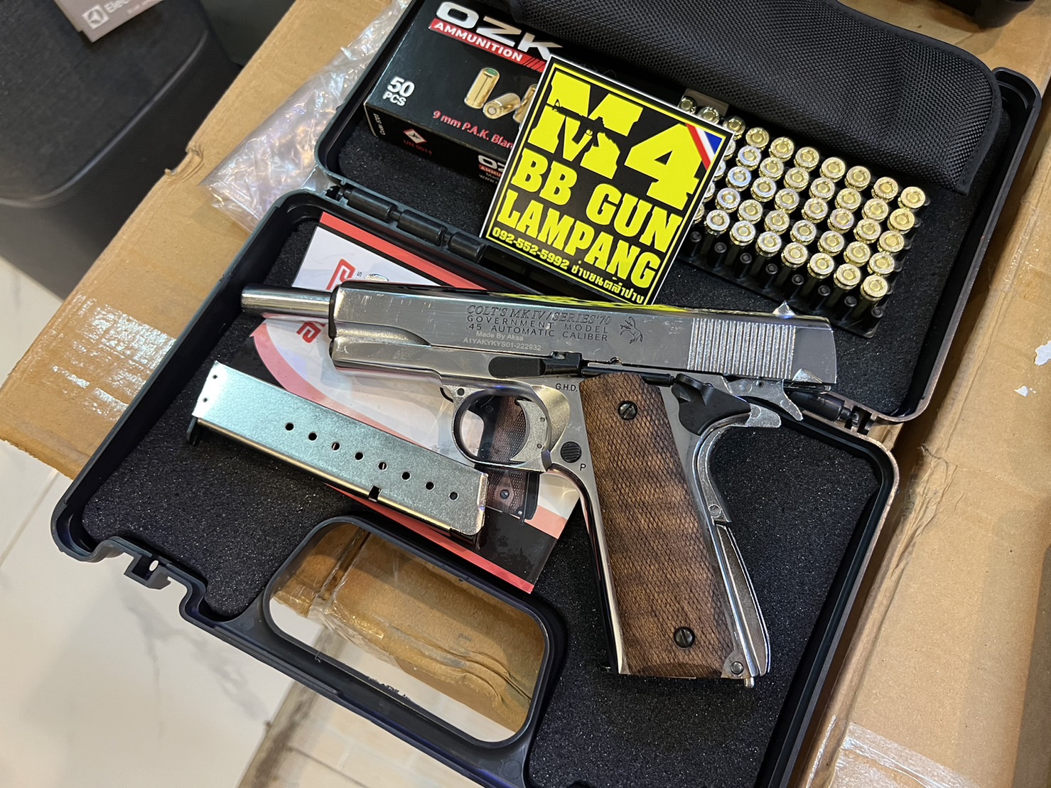 AKSA COLT 1911 ลาย Series 70 สีเงินเงา