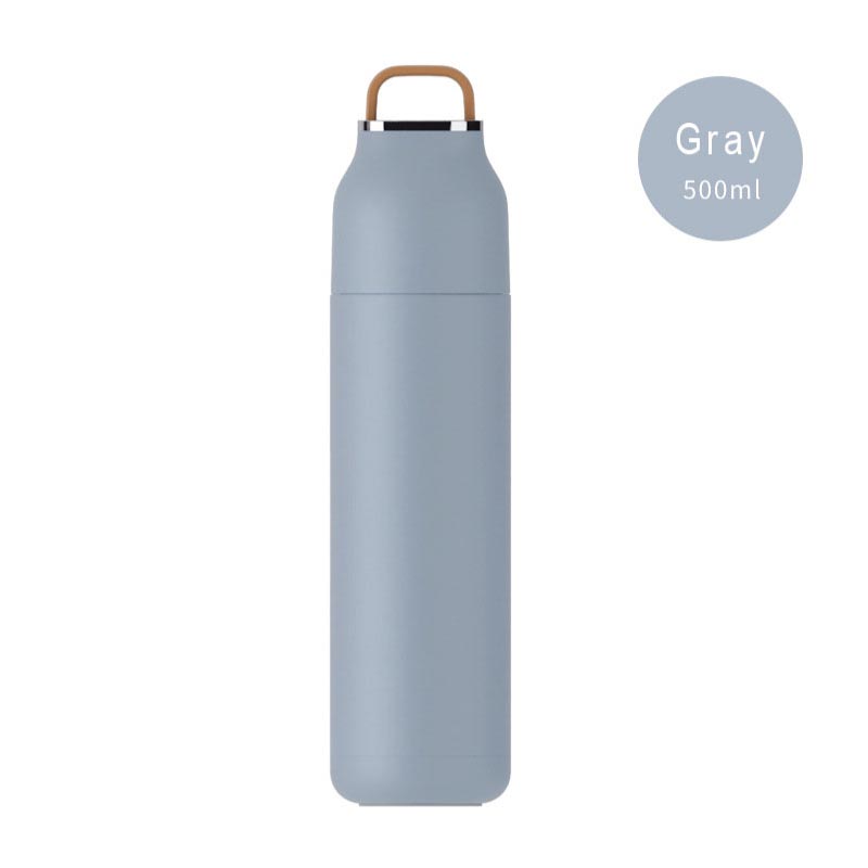กระบอกน้ำ มีหูหิ้วยาง เก็บร้อน เย็น 500 ml.