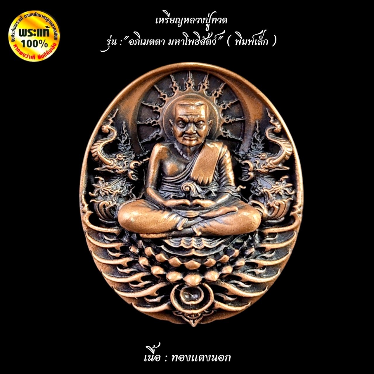 เหรียญหลวงปู่ทวด รุ่น " อภิเมตตา มหาโพธิสัตว์ " ( พิมพ์เล็ก )