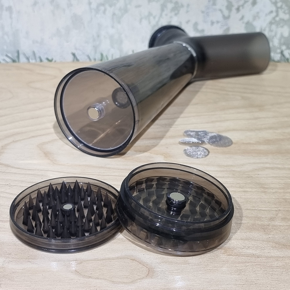 [1004] ท่อน้ำ Water Pipe พกพา พร้อม Grinder ที่บดและเก็บในตัว ถอดทำความสะอาดง่าย