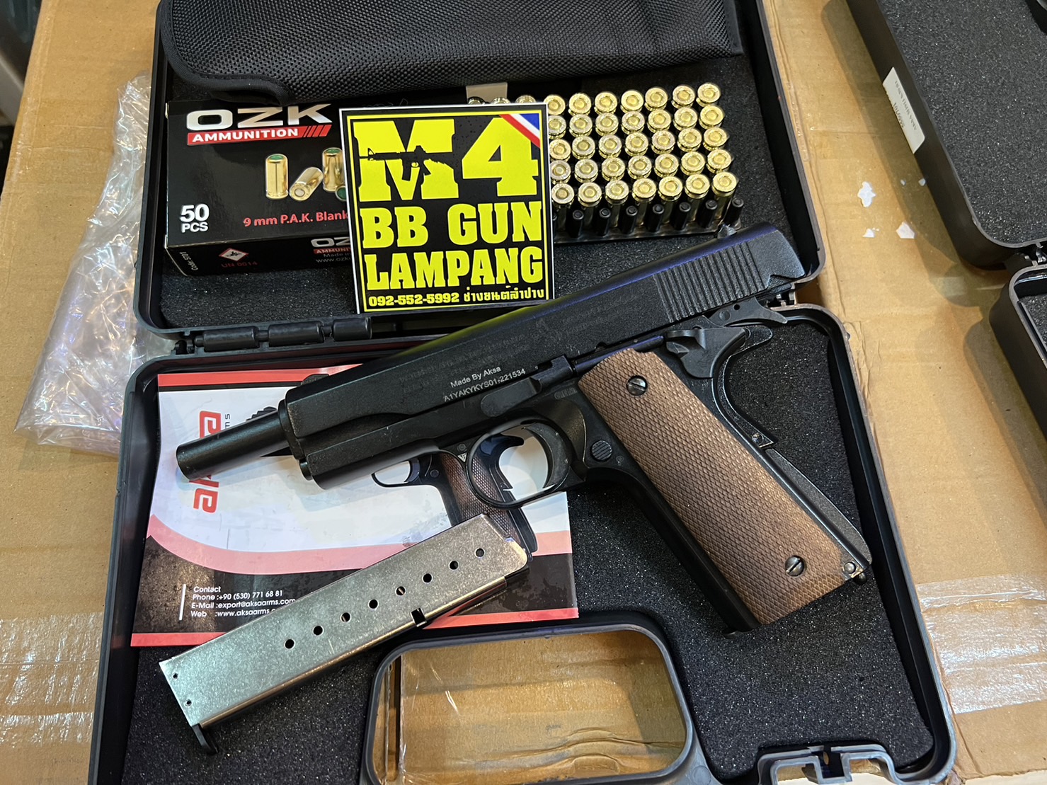 AKSA COLT 1911 ลาย 100 ปี สีดำ