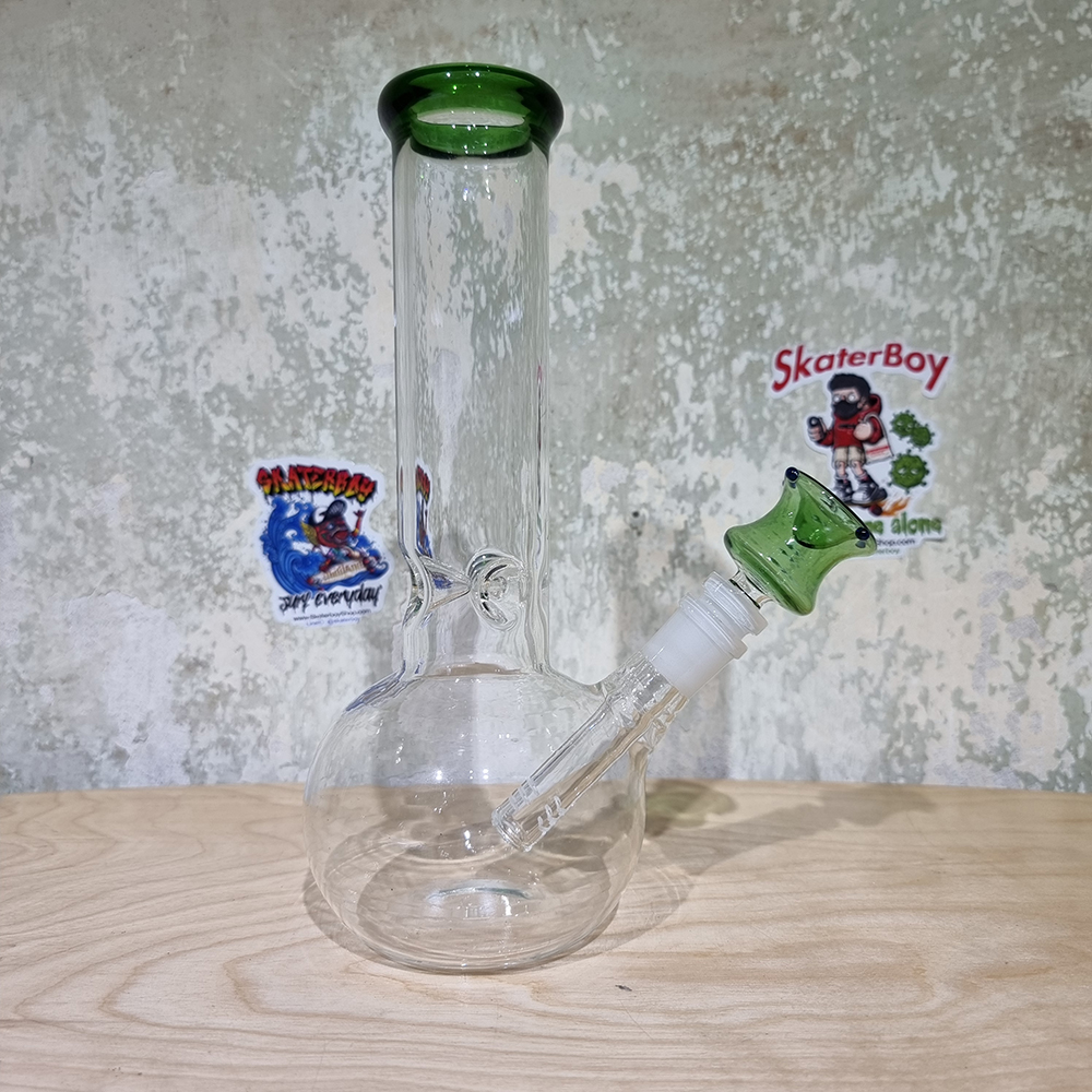 [1004] หลอดแก้ว ท่อน้ำน้ำ water pipe สูง 9.5นิ้ว รู14mm ยาว7cm ทรงอ้วน ทรงผอม