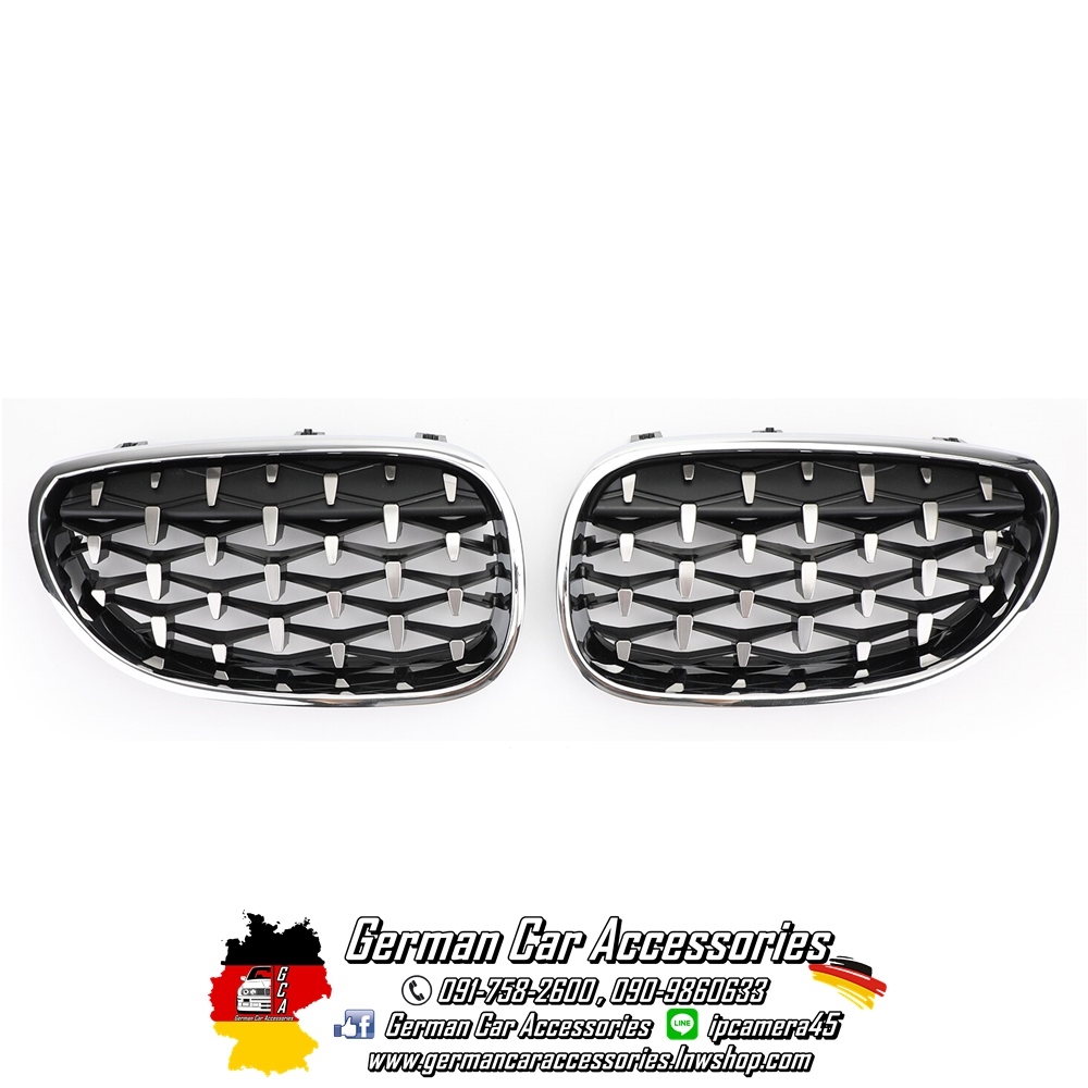 กระจังหน้าDiamond BMW E60 กรอบโครเมี่ยม