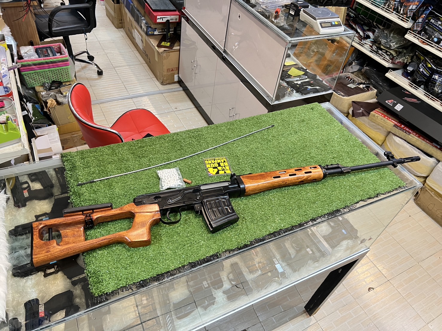 A&K รุ่น (SVD-MW-E)ระบบไฟฟ้า บอดี้โลหะ ไม้แท้ SVD Dragunova