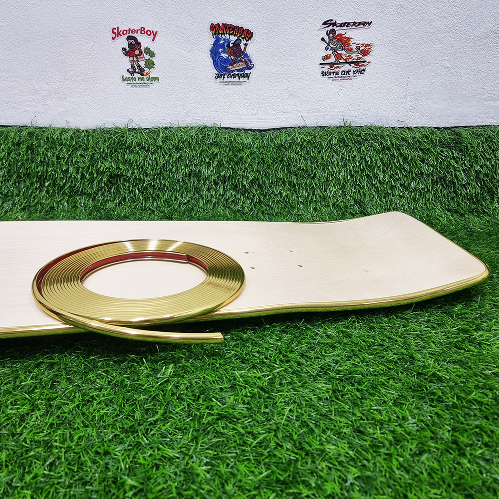 [0302][ลด50%] ขอบยางกันกระแทก สเก็ตบอร์ด สีโครเมียม สีโลหะ ทุก2เมตร Free เทปใสกันน้ำ1ชิ้น Primer2ชิ้น