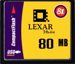 ขาย LEXAR CF Memory Card 80MB 8X Compact Flash Card