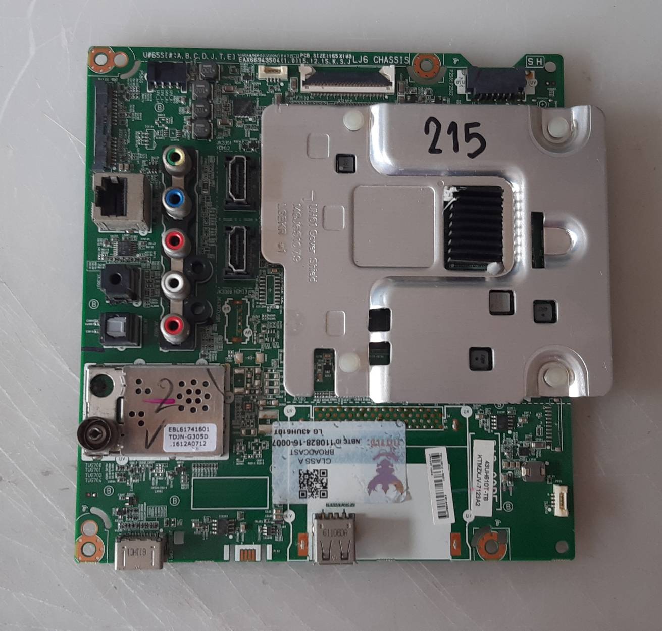 อันที่ 215 LG 43UH610T ซีสเตร็ม EAX66943504 1.0 ดีเทสแล้ว