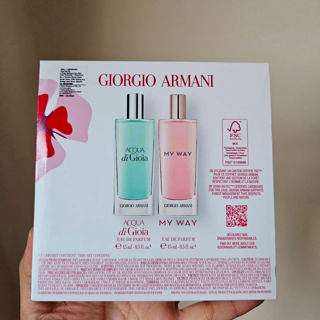 เซ็ทน้ำหอม Giorgio Armani Perfume Gift Set ( 15 ml x 2 )