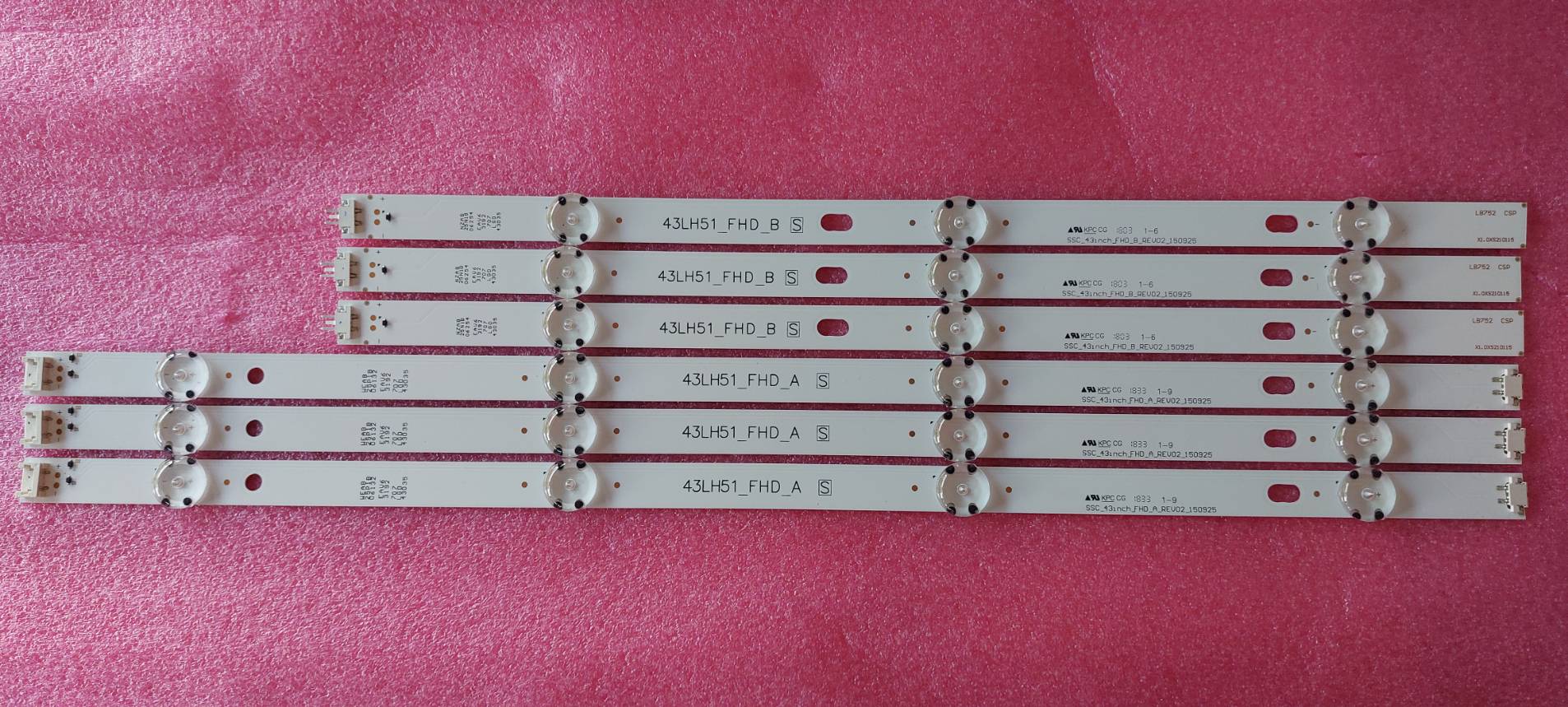 หลอดใหม่อันที่ 825 LG 43LF510 43LF5100 43LH520 43LH5100 43LJ515 43LH510 43LH570 43LH511T 43LH51_FHD_A B LF51.FHD.A หลอด7ดวง3แถว
