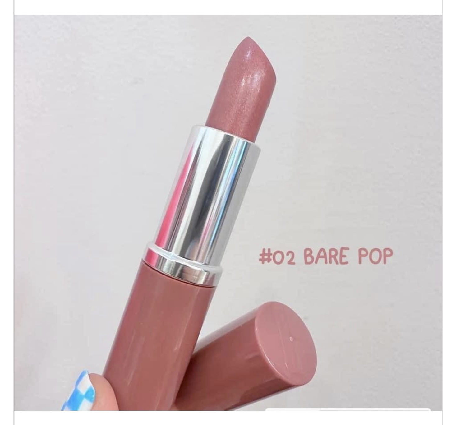 ลิปสติก Clinique Pop Lip Colour & Primer 3.8g. # 02 Bare Pop (No Box)