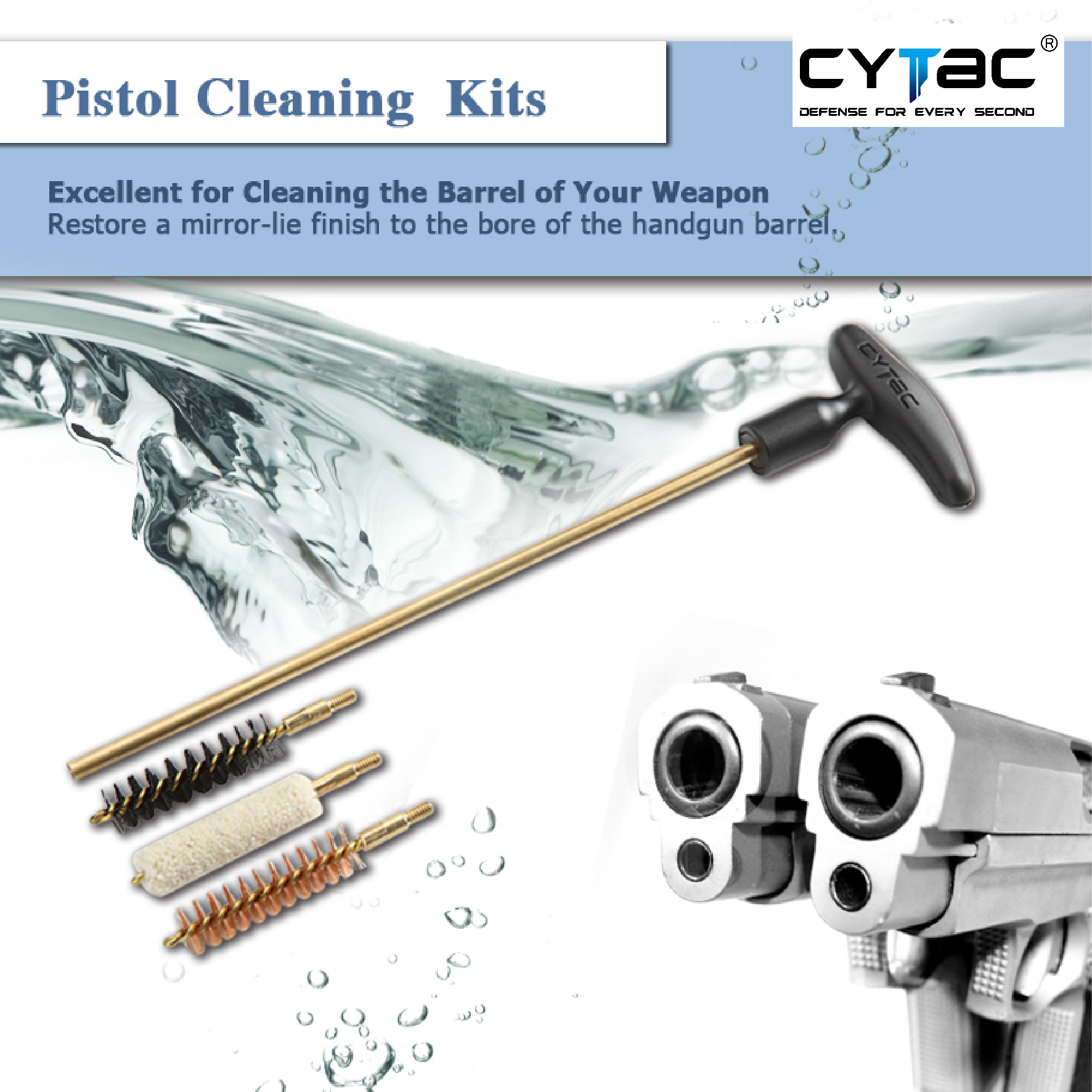 CYTAC ชุดทำความสะอาดขนาด 0.38/9mm. (K0330)