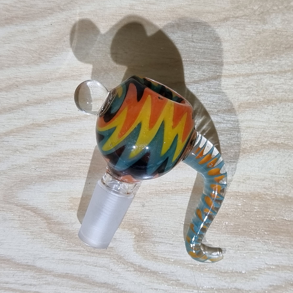 [1005] บัวผัน แก้ว ทรงอ้วน ระบายความร้อนดี มีขาจับกันร้อน 14mm ลงสี สวยงาม