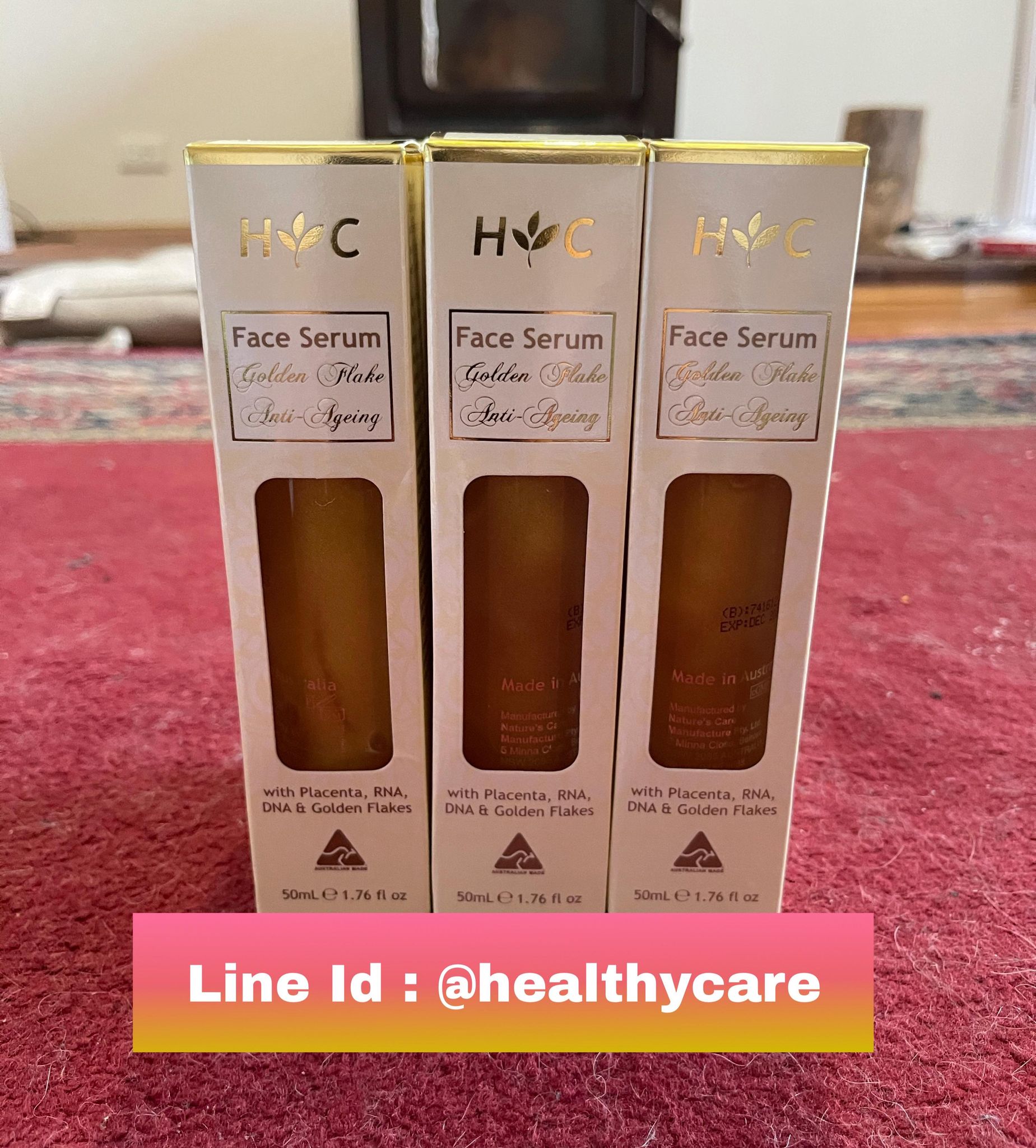 Anti Ageing Gold Flake Face Serum 50 ml. เซรั่มลดริ้วรอย รกแกะผสมทองคำ ขนาด 50 มิลลิกรัม