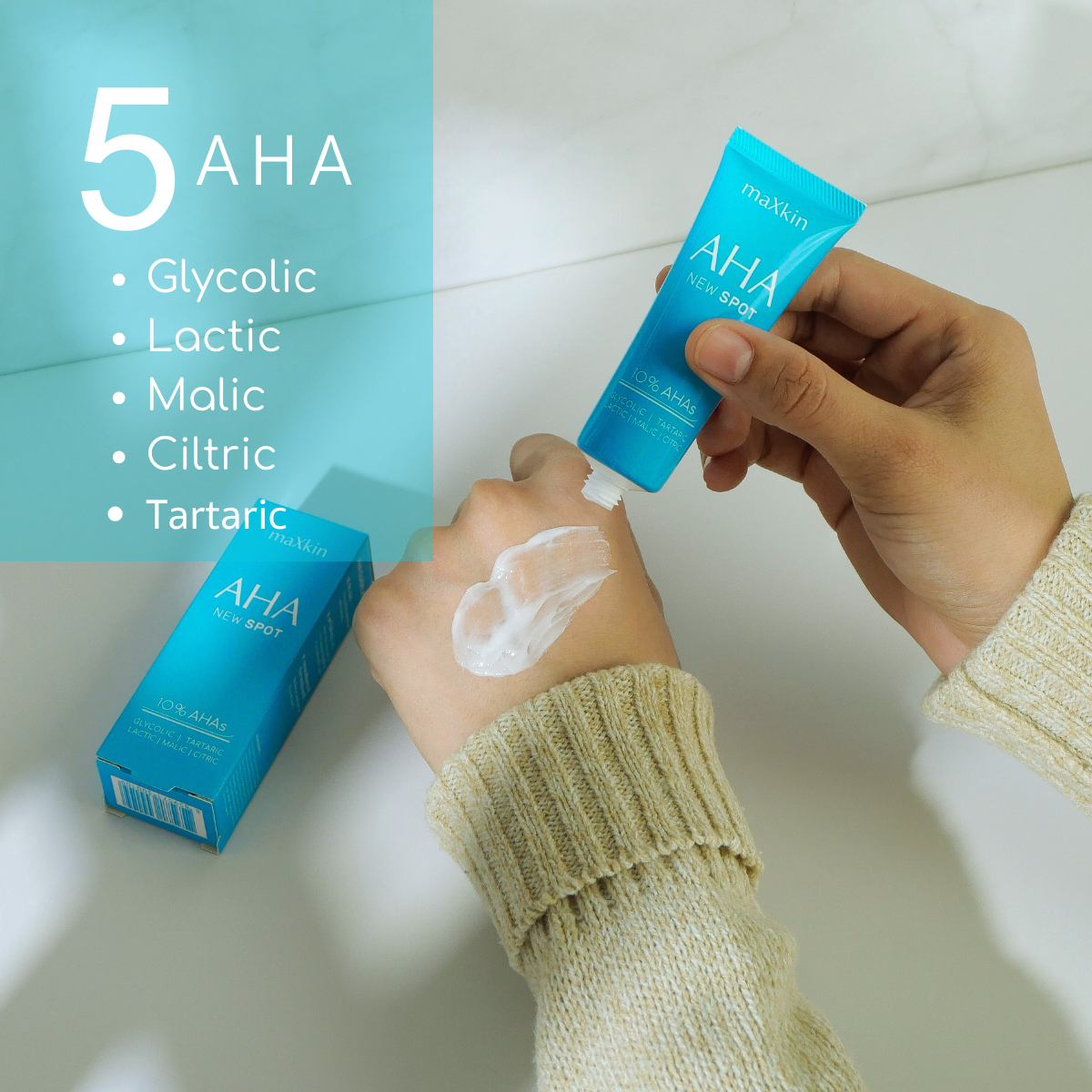maXkin AHA NEW SPOT (แม็กสกิน เอเอชเอ นิว สปอต) ขนาด 10 กรัม