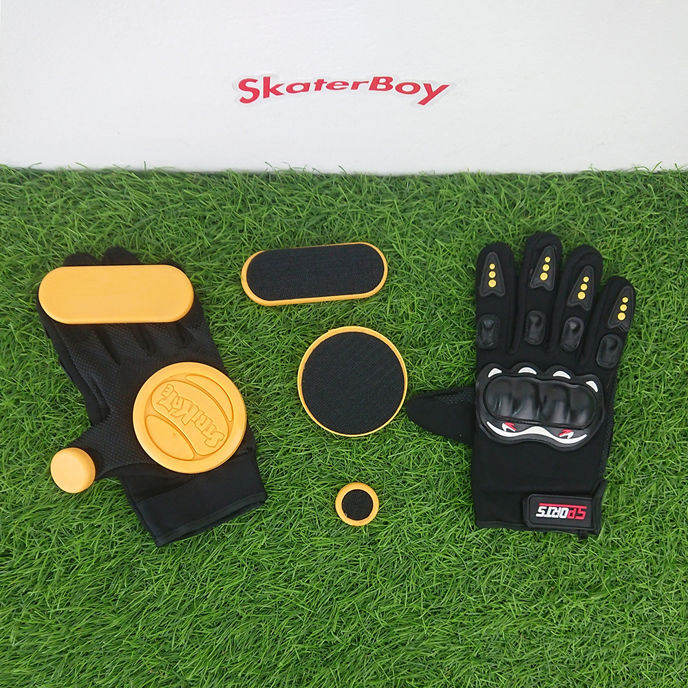 [0101] ถุงมือเบรก สไลด์ เลี้ยว สเก็ตบอร์ด Down Hill protective gear