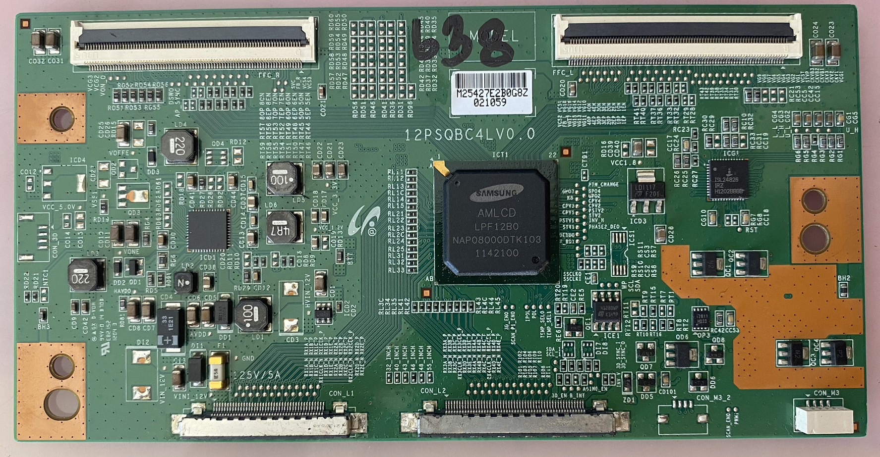 อันที 638 TOSHIBA 46VL20T ทีคอน 12PSQBC4LV0.0 ดีเทสแล้ว