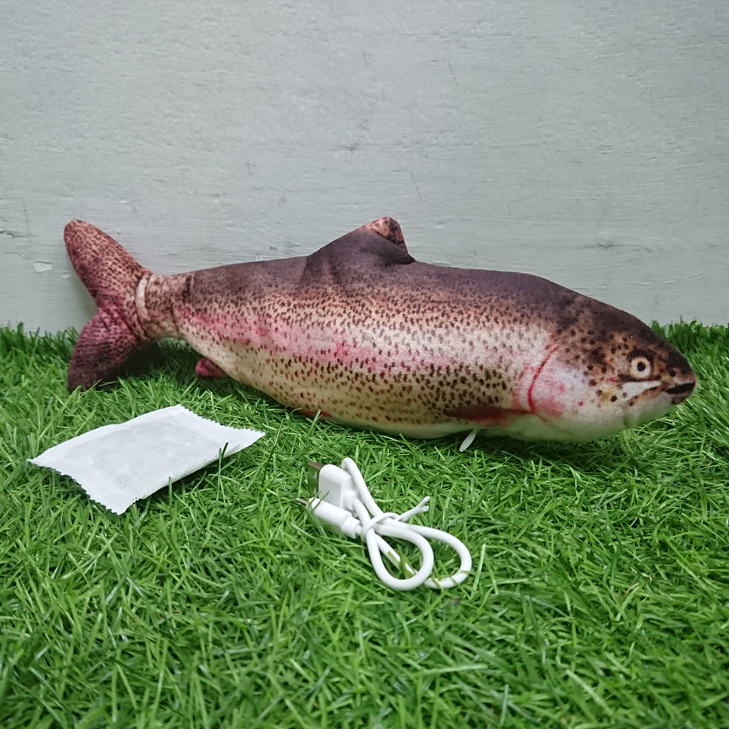 [1100] ของเล่นแมว ปลาสด ดิ้นได้ เลือกได้ 16 สายพันธุ์ ชาร์จ USB ฟรี ซอง Catnip ตำแยแมว