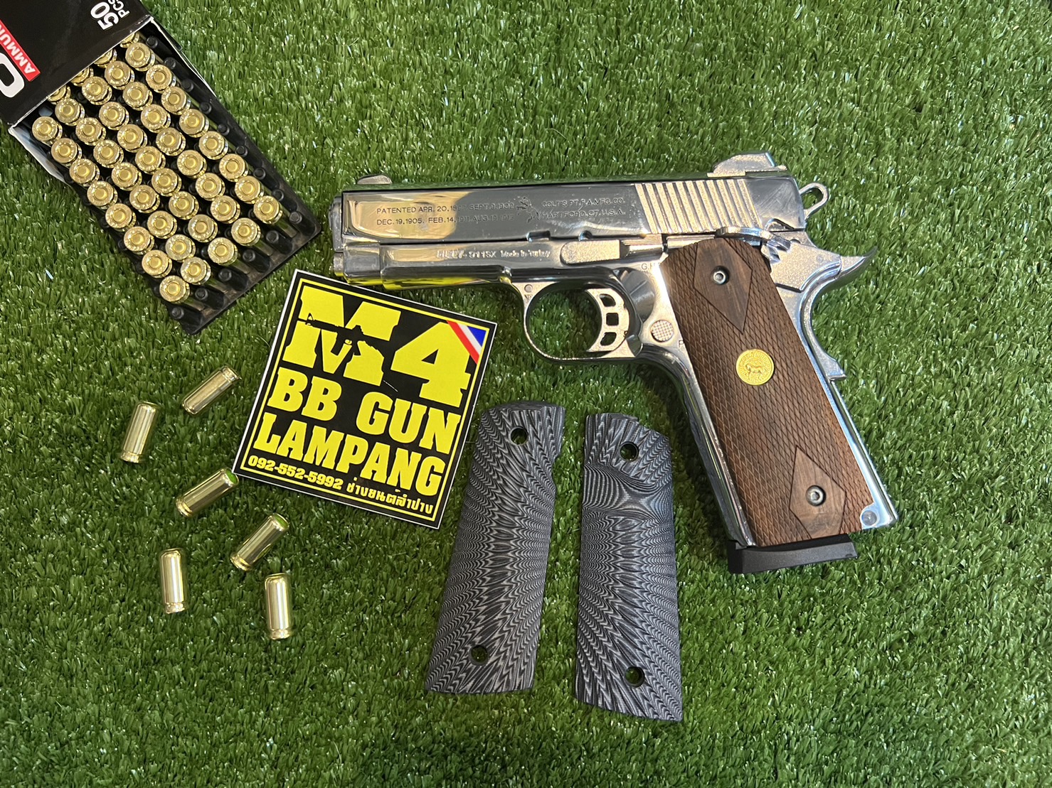 KUZEY M1911 ลาย 100 YEARS ลำกล้อง 4" เงินเงา