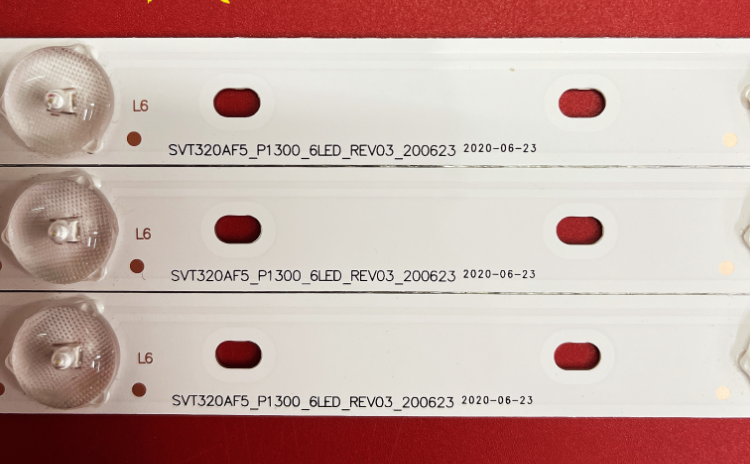 หลอดใหม่อันที่ 264 TOSHIBA 32P1300VT 32P1400VT 32L2450VT 32L2550VT หลอด6ดวง3แถว 32 SVT320AF5_P1300_6LED ยาว62.8
